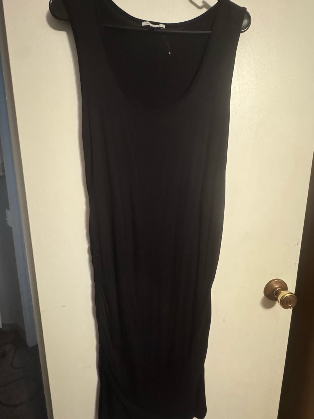 white birch Black Sleeveless Scoop Neck Maxi Dress